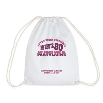 80e anniversaire homme et femme livre d’or - Sac de sport léger - blanc - Devant
