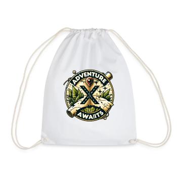 Boussole et carte d’aventure - Sac de sport léger - blanc - Devant