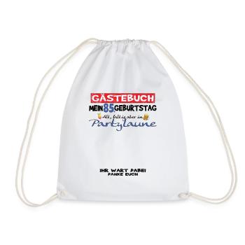 85th Birthday Man and Woman Guestbook - Drawstring Bag - white - Front
