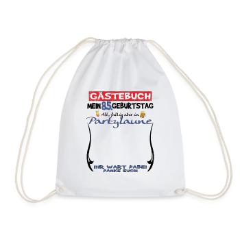 85th Birthday Man and Woman Guestbook - Drawstring Bag - white - Front