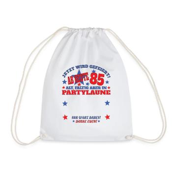 85th Birthday Man and Woman Guestbook - Drawstring Bag - white - Front