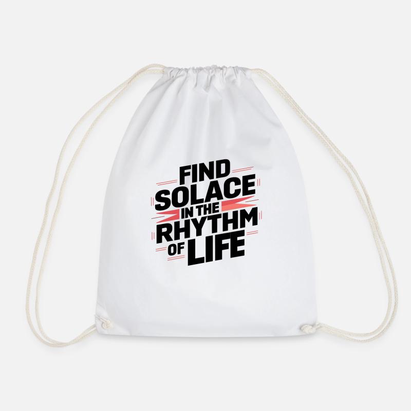 Trouvez du réconfort dans le rythme de la vie Impression d’art - Sac de sport léger - blanc