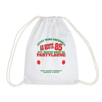 85th Birthday Man and Woman Guestbook - Drawstring Bag - white - Front