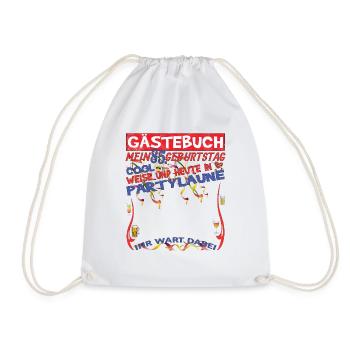 85th Birthday Man and Woman Guestbook - Drawstring Bag - white - Front