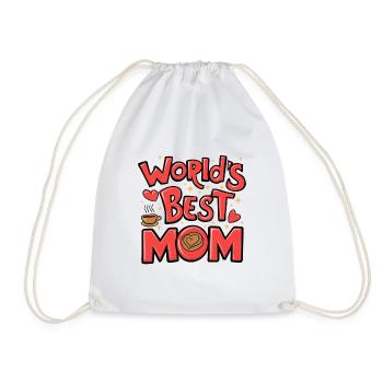 Best Mom Forever - Cadeau de fête des mères - Sac de sport léger - blanc - Devant