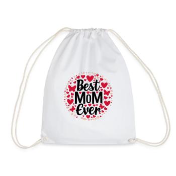 Best Mom Forever - Cadeau de fête des mères - Sac de sport léger - blanc - Devant