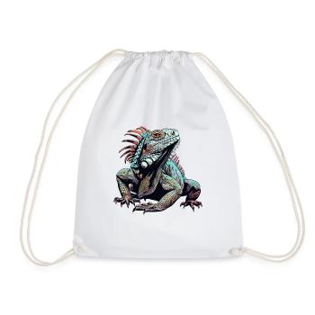 Iguana Design - Drawstring Bag - white - Front