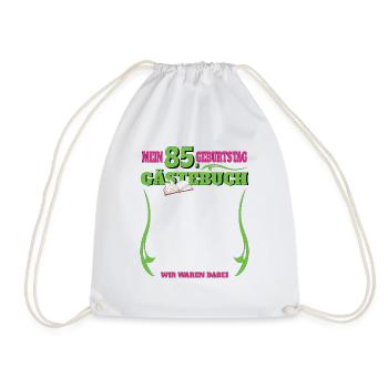 85e anniversaire homme et femme livre d’or - Sac de sport léger - blanc - Devant