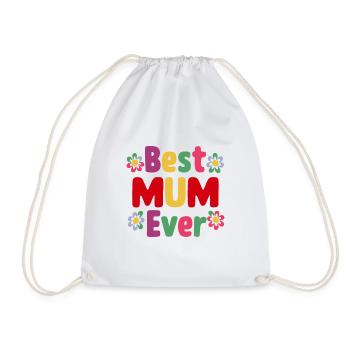 Best Mom Forever - Cadeau de fête des mères - Sac de sport léger - blanc - Devant