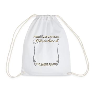 85th Birthday Man and Woman Guestbook - Drawstring Bag - white - Front