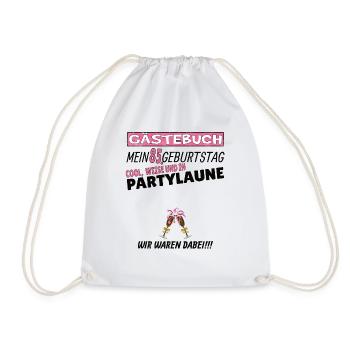 85th Birthday Man and Woman Guestbook - Drawstring Bag - white - Front