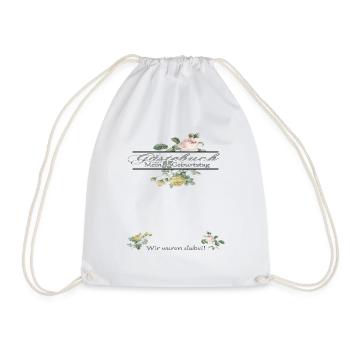85th Birthday Man and Woman Guestbook - Drawstring Bag - white - Front