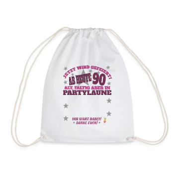 Livre d’or homme et femme 90e anniversaire - Sac de sport léger - blanc - Devant