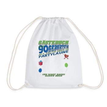 Livre d’or homme et femme 90e anniversaire - Sac de sport léger - blanc - Devant