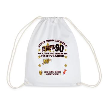 Livre d’or homme et femme 90e anniversaire - Sac de sport léger - blanc - Devant