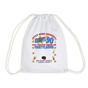 Livre d’or homme et femme 90e anniversaire - Sac de sport léger - blanc - Devant