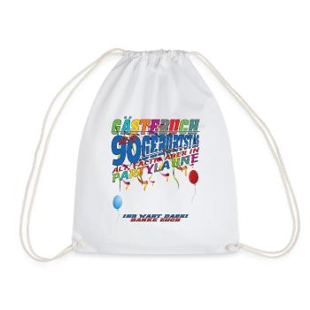 Livre d’or homme et femme 90e anniversaire - Sac de sport léger - blanc - Devant