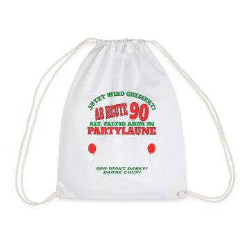 Livre d’or homme et femme 90e anniversaire - Sac de sport léger - blanc - Devant