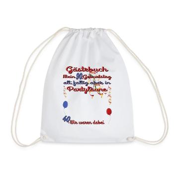 Livre d’or homme et femme 90e anniversaire - Sac de sport léger - blanc - Devant