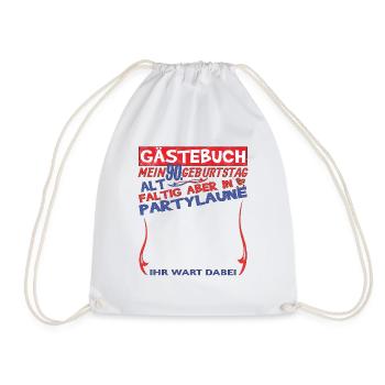 Livre d’or homme et femme 90e anniversaire - Sac de sport léger - blanc - Devant