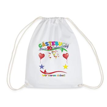 Livre d’or homme et femme 90e anniversaire - Sac de sport léger - blanc - Devant