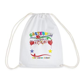 Livre d’or homme et femme 90e anniversaire - Sac de sport léger - blanc - Devant