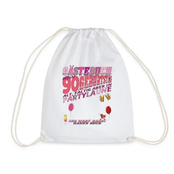Livre d’or homme et femme 90e anniversaire - Sac de sport léger - blanc - Devant