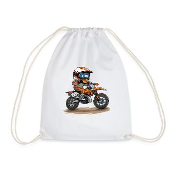 Motocross pour enfants - Sac de sport léger - blanc - Devant