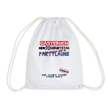 Livre d’or homme et femme 90e anniversaire - Sac de sport léger - blanc - Devant