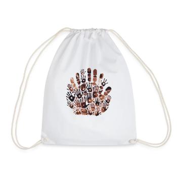 Petroglyph Rock Art Ancient Rock Drawing Indian - Drawstring Bag - white - Front