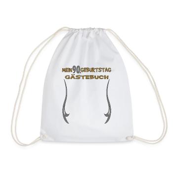Livre d’or homme et femme 90e anniversaire - Sac de sport léger - blanc - Devant