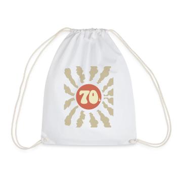 vintage des années 70 - Sac de sport léger - blanc - Devant