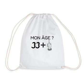 mon âge 34 - Sac de sport léger - blanc - Devant