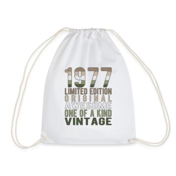 Limited Edition Since 1977 Birthday Vintage 1977 - Drawstring Bag - white - Front