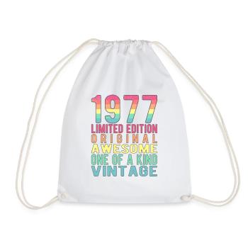 Limited Edition Since 1977 Birthday Vintage 1977 - Drawstring Bag - white - Front