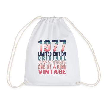 Limited Edition Since 1977 Birthday Vintage 1977 - Drawstring Bag - white - Front