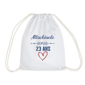 idée cadeau anniversaire 23 ans fille femme ado - Sac de sport léger - blanc - Devant