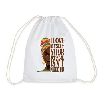 Juneteenth black history 1865 melaning african - Drawstring Bag - white - Front