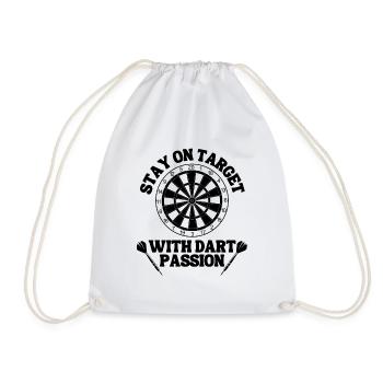 Dart Saying Gift Dart Player Dart - Drawstring Bag - white - Front
