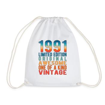 Edition limitée depuis 1991 Anniversaire Millésime 1991 - Sac de sport léger - blanc - Devant