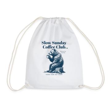 Slow Sunday Coffee Club - Coffee Bear - Sac de sport léger - blanc - Devant