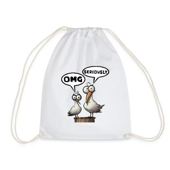 Sérieusement OMG Wow / Oh mon Dieu Wow | Connaissez votre - Sac de sport léger - blanc - Devant