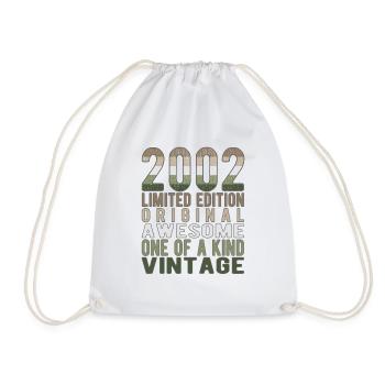 Limited Edition Since 2002 Birthday Vintage 2002 - Drawstring Bag - white - Front