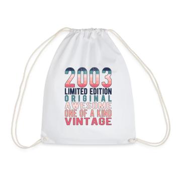 Limited Edition Since 2003 Birthday Vintage 2003 - Drawstring Bag - white - Front