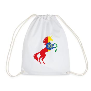 Licorne T-shirt drapeau éthiopienne licorne magique - Sac de sport léger - blanc - Devant
