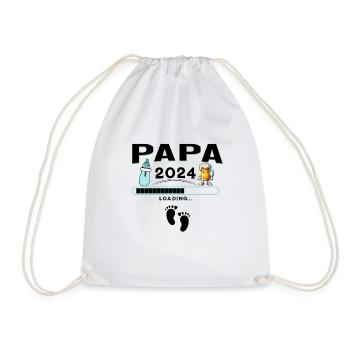 Homme bientôt papa Annonce, cadeau futur papa - Sac de sport léger - blanc - Devant