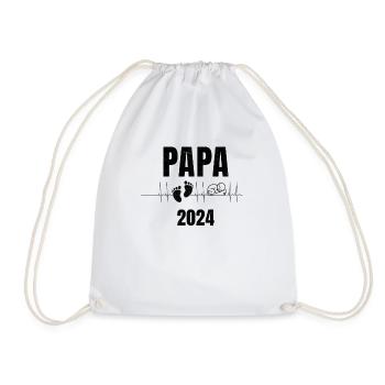 Homme bientôt papa Annonce, cadeau futur papa - Sac de sport léger - blanc - Devant