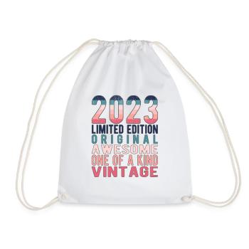 Limited Edition seit 2023 Geburtstag Vintage 2023 - Turnbeutel - Weiß - Vorne