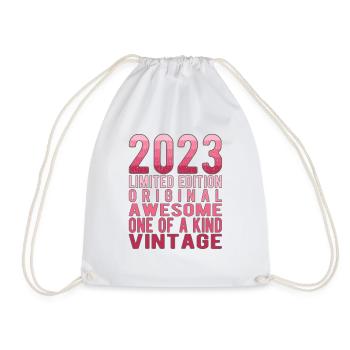 Limited Edition seit 2023 Geburtstag Vintage 2023 - Turnbeutel - Weiß - Vorne