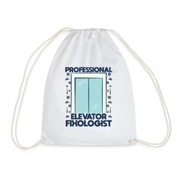 Elevator Mechanic Professional Elevator Fixologist - Drawstring Bag - white - Front